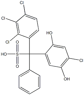 (4-Chloro-2,5-dihydroxyphenyl)(2,3,4-trichlorophenyl)phenylmethanesulfonic acid
