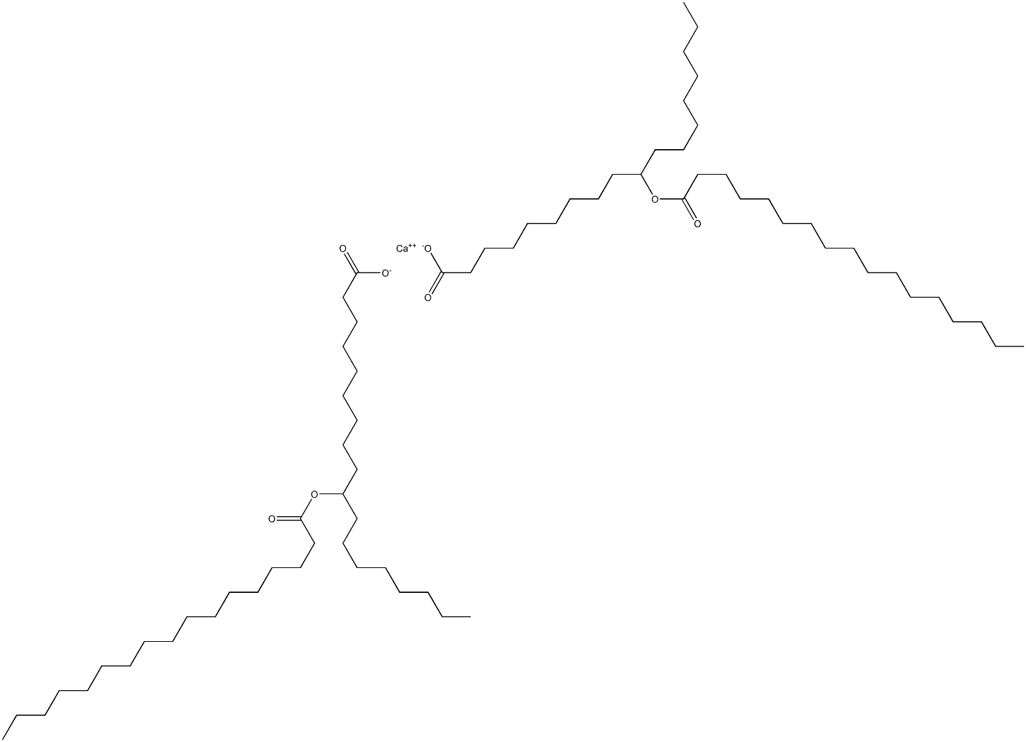 Bis(10-heptadecanoyloxyoctadecanoic acid)calcium salt Structure