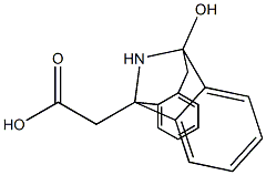 10-Hydroxy-5-(carboxymethyl)-10,11-dihydro-5H-dibenzo[a,d]cyclohepten-5,10-imine Structure