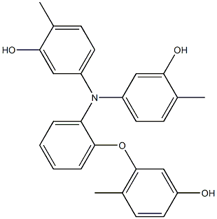 N,N-Bis(3-hydroxy-4-methylphenyl)-2-(3-hydroxy-6-methylphenoxy)benzenamine Structure