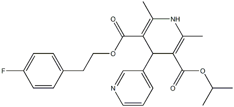1,4-Dihydro-2,6-dimethyl-4-(3-pyridyl)pyridine-3,5-dicarboxylic acid 3-isopropyl 5-(4-fluorophenethyl) ester Struktur
