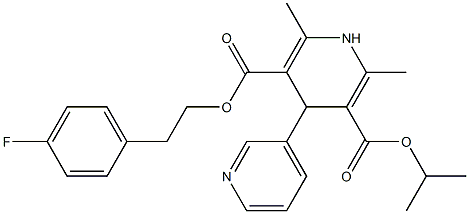 1,4-Dihydro-2,6-dimethyl-4-(3-pyridyl)pyridine-3,5-dicarboxylic acid 3-isopropyl 5-(4-fluorophenethyl) ester 结构式