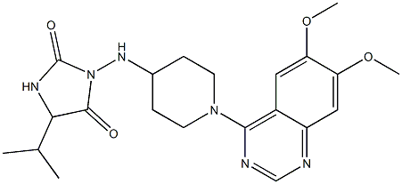 3-[1-(6,7-Dimethoxyquinazolin-4-yl)piperidin-4-yl]amino-5-isopropyl-2,4-dioxo-imidazolidine