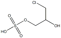 3-Chloro-1,2-propanediol 1-(hydrogen sulfate) 结构式