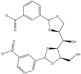 1-O,2-O:4-O,5-O-Bis(3-nitrobenzylidene)-D-glucitol,,结构式