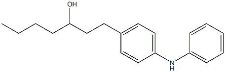 4-(3-ヒドロキシヘプチル)フェニルフェニルアミン 化学構造式