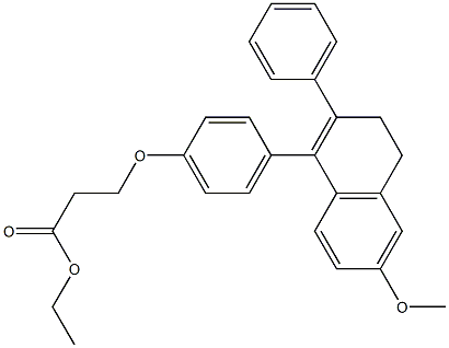  3-[p-(6-Methoxy-2-phenyl-3,4-dihydronaphthalen-1-yl)phenoxy]propionic acid ethyl ester