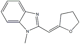 1-Methyl-2-[(Z)-(tetrahydrofuran)-2-ylidenemethyl]-1H-benzimidazole 结构式