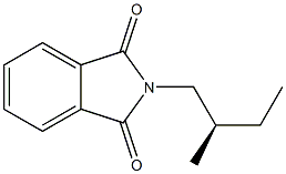 (-)-N-[(R)-2-メチルブチル]フタルイミド 化学構造式