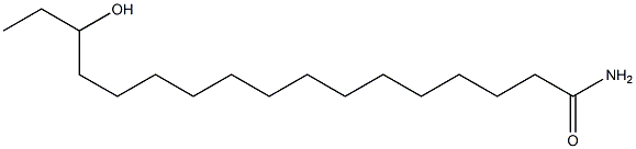 15-ヒドロキシヘプタデカンアミド 化学構造式