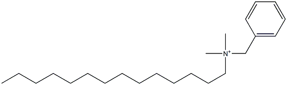 Tetradecyldimethylbenzylaminium Structure