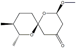 (2R,6S,8R,9S)-2-Methoxy-8,9-dimethyl-1,7-dioxaspiro[5.5]undecan-4-one,,结构式