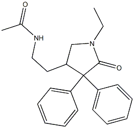 N-[2-(1-Ethyl-2-oxo-3,3-diphenyl-4-pyrrolidinyl)ethyl]acetamide 结构式