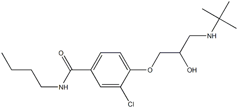 1-[4-[Butylcarbamoyl]-2-chlorophenoxy]-3-[tert-butylamino]-2-propanol,,结构式