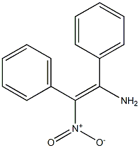 (Z)-1-アミノ-2-ニトロ-1,2-ジフェニルエテン 化学構造式