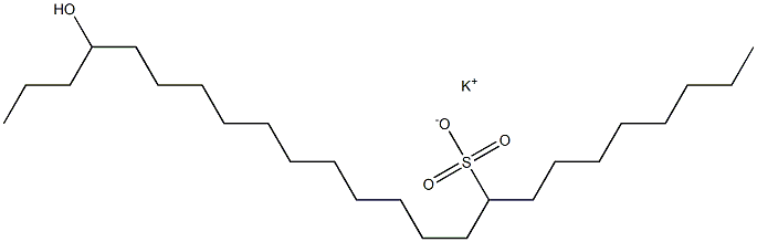 21-ヒドロキシテトラコサン-9-スルホン酸カリウム 化学構造式