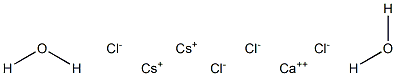 Dicesium calcium tetrachloride dihydrate Struktur