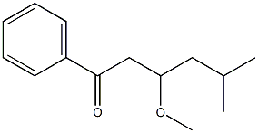3-Methoxy-5-methyl-1-phenyl-1-hexanone,,结构式