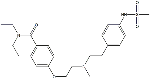 4-[2-[N-Methyl-2-(4-methylsulfonylaminophenyl)ethylamino]ethoxy]-N,N-diethylbenzamide