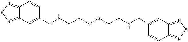 5,5'-ジチオビス(エチレン)ビス(イミノ)ビス(メチレン)ビス(2,1,3-ベンゾチアジアゾール) 化学構造式