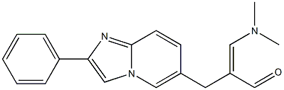 2-Phenyl-6-[2-[(dimethylamino)methylene]-3-oxopropyl]imidazo[1,2-a]pyridine Struktur