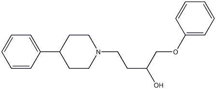 1-フェノキシ-4-(4-フェニル-1-ピペリジニル)-2-ブタノール 化学構造式