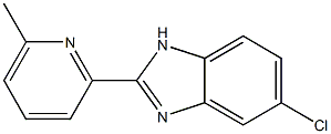 5-Chloro-2-(6-methyl-2-pyridinyl)-1H-benzimidazole,,结构式