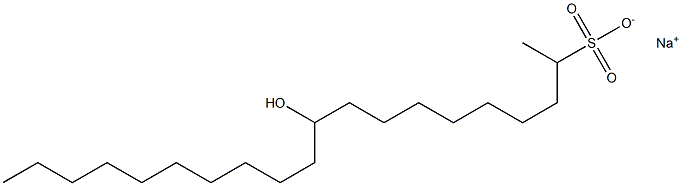 10-ヒドロキシイコサン-2-スルホン酸ナトリウム 化学構造式