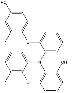 N,N-Bis(2-hydroxy-3-methylphenyl)-2-(4-hydroxy-2-methylphenoxy)benzenamine Structure