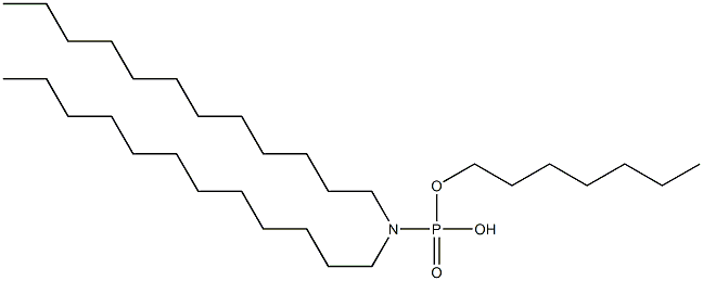 N,N-Didodecylamidophosphoric acid hydrogen heptyl ester Structure