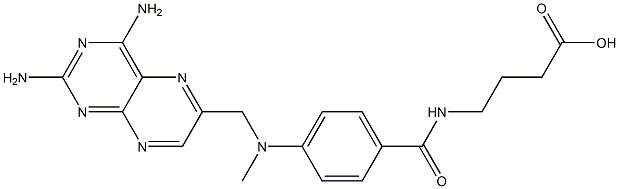 4-[p-[[(2,4-Diamino-6-pteridinyl)methyl]methylamino]benzoylamino]butyric acid Structure