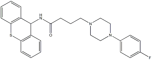  4-[4-(4-Fluorophenyl)-1-piperazinyl]-N-(9H-thioxanthen-9-yl)butyramide