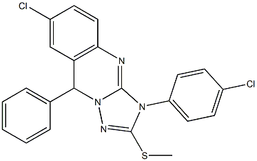 7-Chloro-3,9-dihydro-2-methylthio-3-(4-chlorophenyl)-9-phenyl[1,2,4]triazolo[5,1-b]quinazoline|