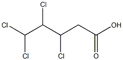 3,4,5,5-テトラクロロ吉草酸 化学構造式