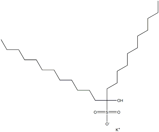 12-ヒドロキシテトラコサン-12-スルホン酸カリウム 化学構造式