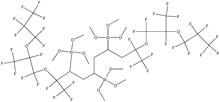 1,1,1,2,2,3,3,5,6,6,8,15,17,17,18,20,20,21,21,22,22,22-Docosafluoro-5,8,15,18-tetrakis(trifluoromethyl)-9,11,13-tris(trimethoxysilyl)-4,7,16,19-tetraoxadocosane