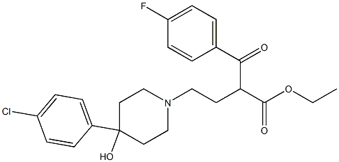 4-[4-(p-Chlorophenyl)-4-hydroxypiperidino]-2-(p-fluorobenzoyl)butyric acid ethyl ester 结构式