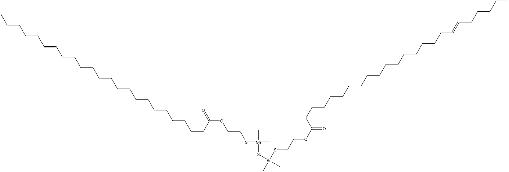 Bis[dimethyl[[2-(17-tricosenylcarbonyloxy)ethyl]thio]stannyl] sulfide,,结构式