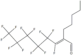 3,4,4,5,5,6,6,7,7,8,8,8-ドデカフルオロ-2-ペンチル-2-オクテナール 化学構造式