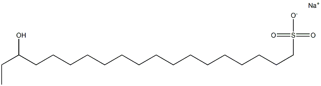 17-Hydroxynonadecane-1-sulfonic acid sodium salt,,结构式