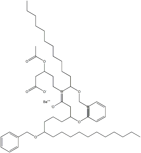 Bis(7-benzyloxy-3-acetyloxystearic acid)barium salt Structure