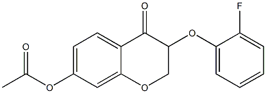3-(2-Fluorophenoxy)-7-acetoxy-2H-1-benzopyran-4(3H)-one|