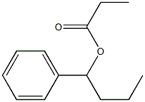 プロパン酸1-フェニルブチル 化学構造式