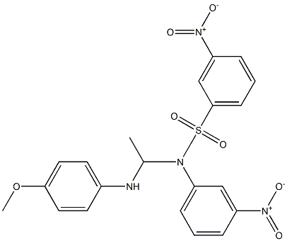 N-[1-[(4-Methoxyphenyl)amino]ethyl]-N-(3-nitrophenyl)-3-nitrobenzenesulfonamide Structure