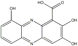 2,3,9-Trihydroxyphenazine-1-carboxylic acid Structure