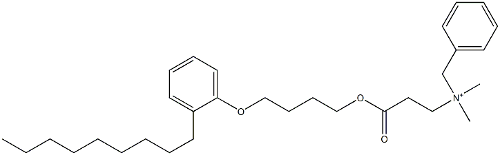 N,N-Dimethyl-N-benzyl-N-[2-[[4-(2-nonylphenyloxy)butyl]oxycarbonyl]ethyl]aminium Struktur