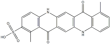 5,7,12,14-Tetrahydro-1,8-dimethyl-7,14-dioxoquino[2,3-b]acridine-2-sulfonic acid 结构式