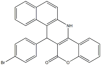 7-(4-Bromophenyl)-7,14-dihydro-6H-benzo[f][1]benzopyrano[4,3-b]quinoline-6-one,,结构式