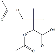[R,(-)]-2,4-Bis(acetyloxy)-3,3-dimethylbutyric acid Struktur