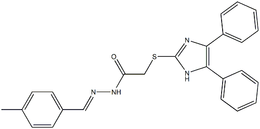 N'-[4-Methylbenzylidene]-2-[(4,5-diphenyl-1H-imidazol-2-yl)thio]acetohydrazide Structure